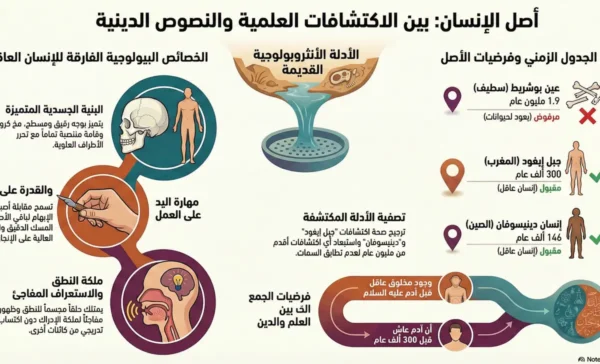 مخطط بياني اصل الإنسان