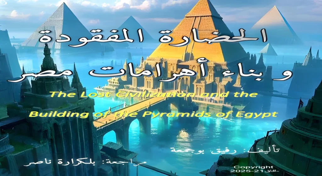 غلاف كتاب الحضارة المفقودة و بناء أهرامات مصر